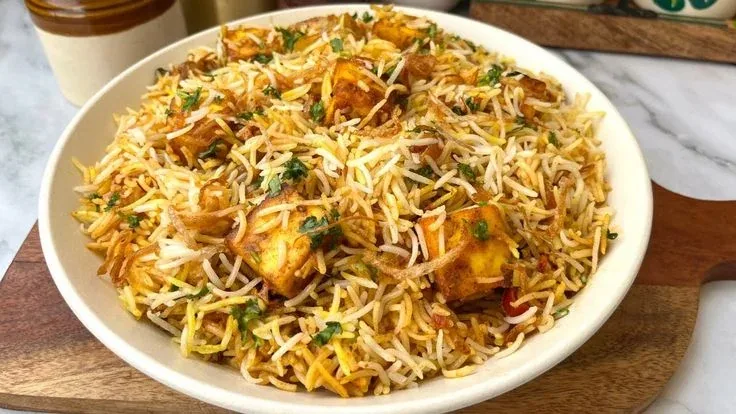 Fragrant vegetable biryani at Sweet-Chili Indian restaurant on 153 Ave NW Edmonton